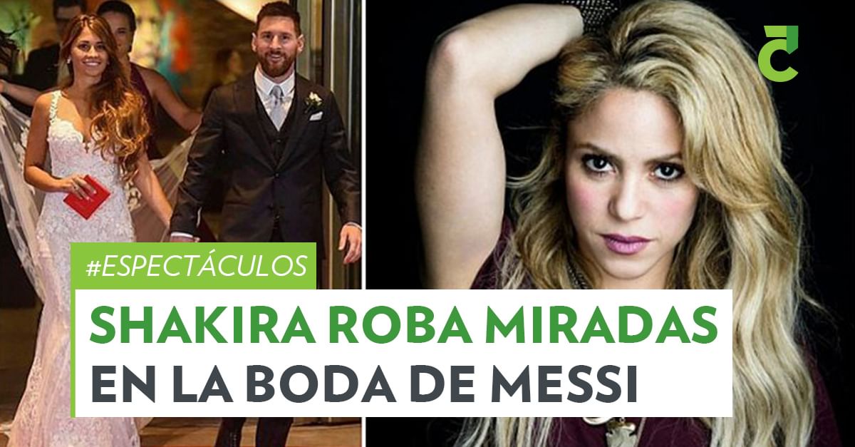 Shakira roba miradas en la boda de Messi