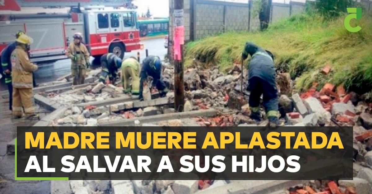 Madre muere aplastada al salvar a sus hijos