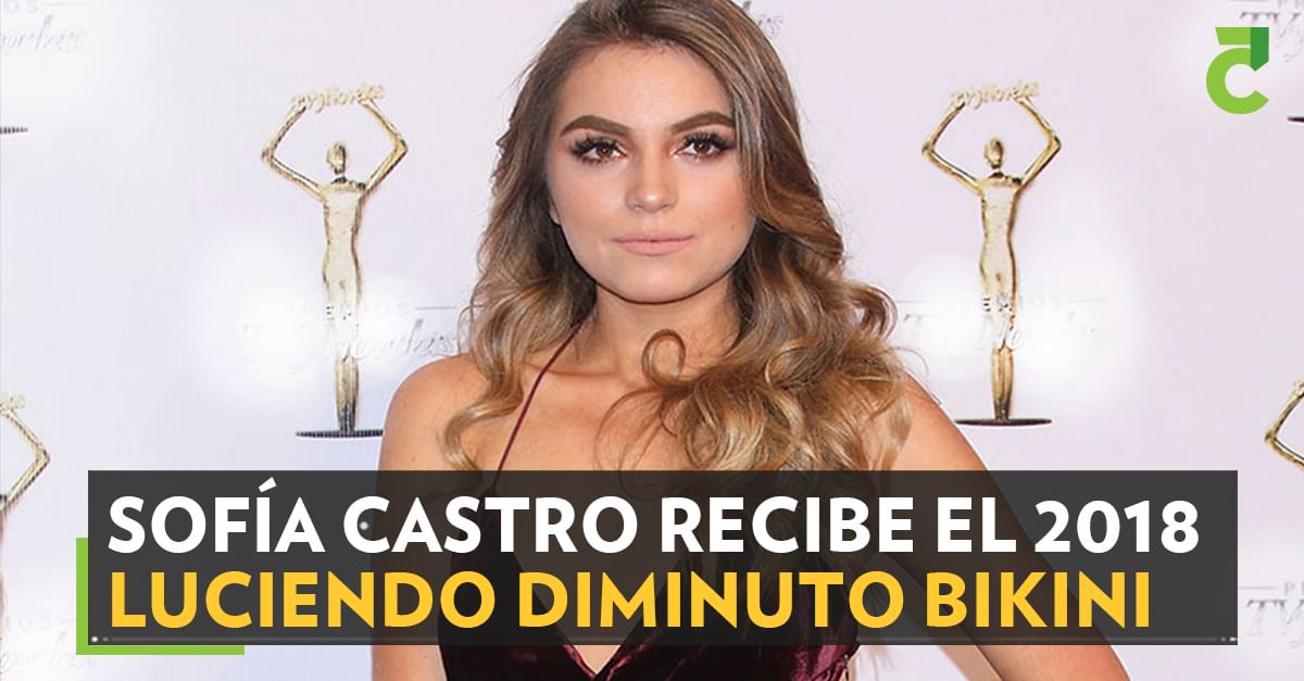 Sofía Castro dice hola al 2018 luciendo diminuto bikini