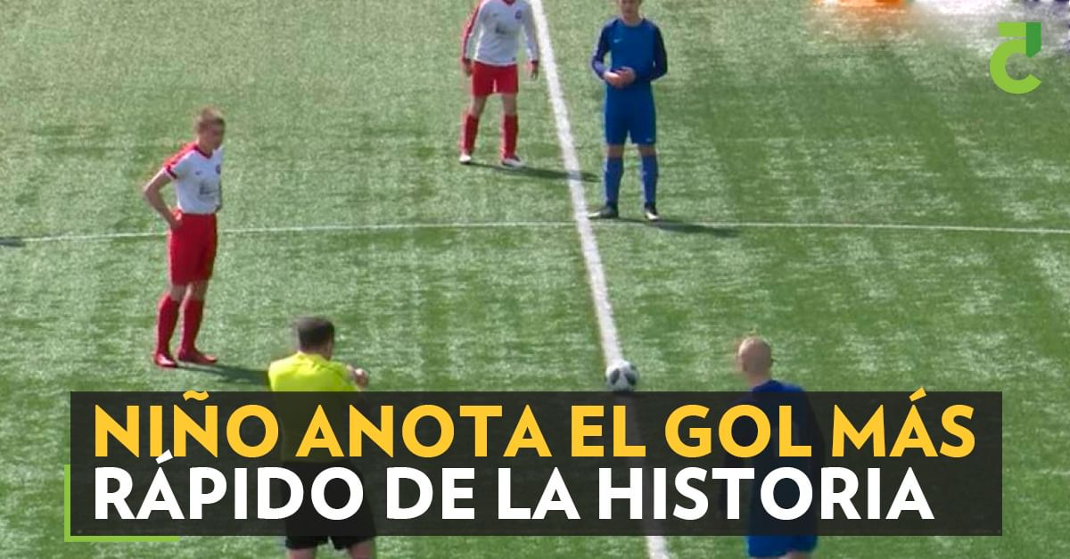 Niño anota el gol más rápido de la historia