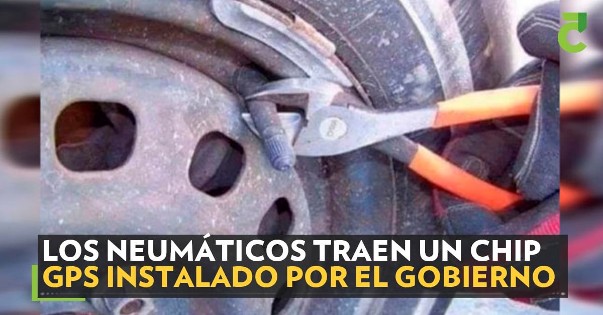 Los neumáticos traen un chip GPS instalado por el gobierno