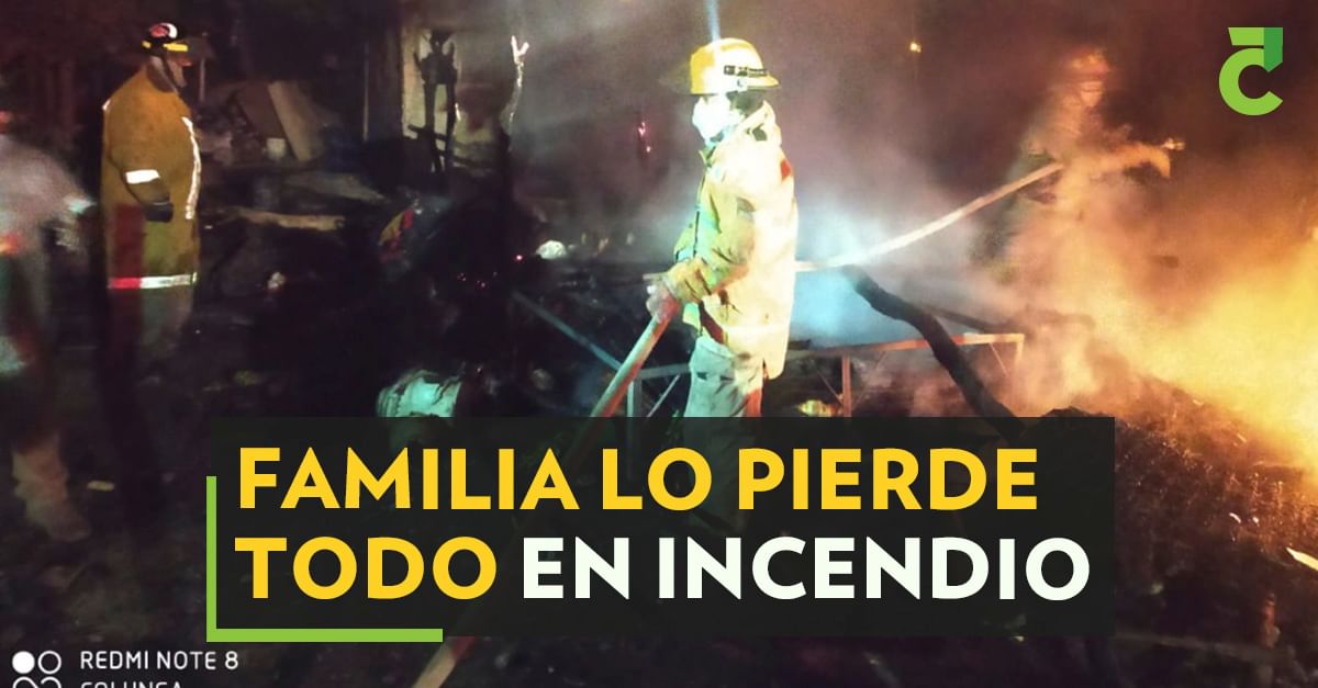 Familia lo pierde todo en incendio