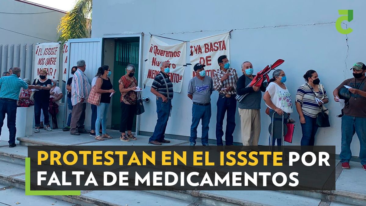 Protestan en el Issste por falta de medicamentos