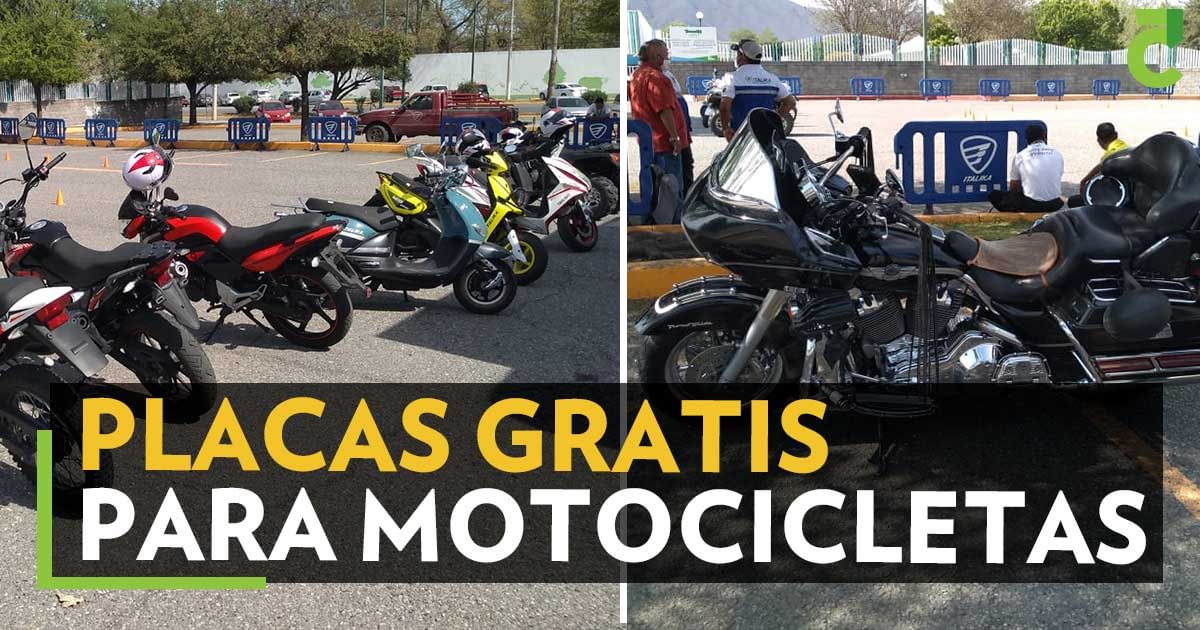 Placas gratis para motocicletas de aquí a junio