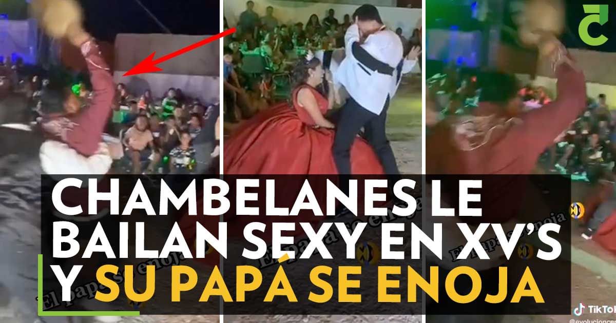 Chambelanes le bailan sexy en XVs y papá se enoja