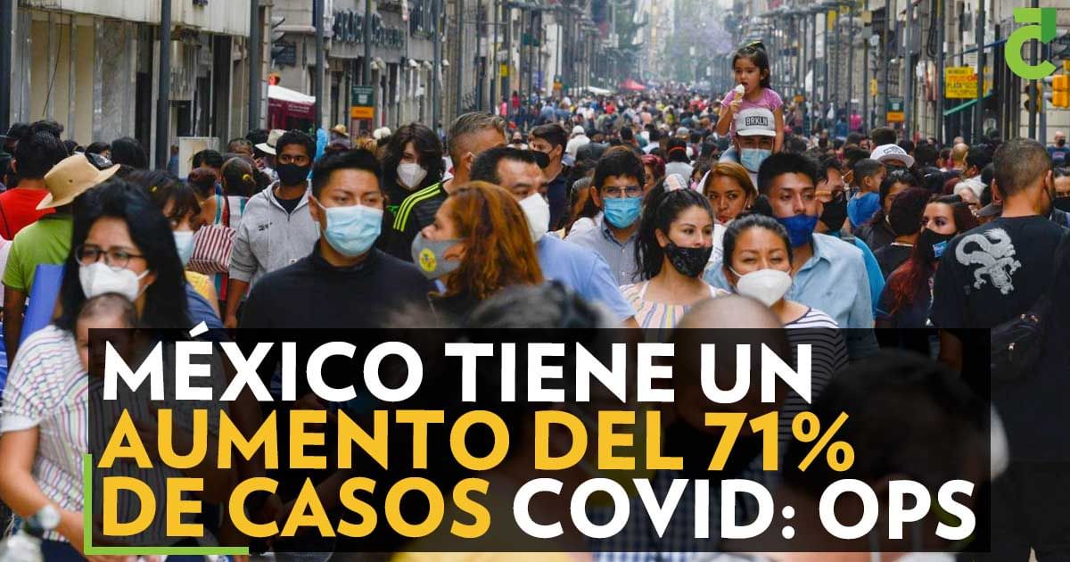 México tiene un aumento del 71% de casos COVID: OPS