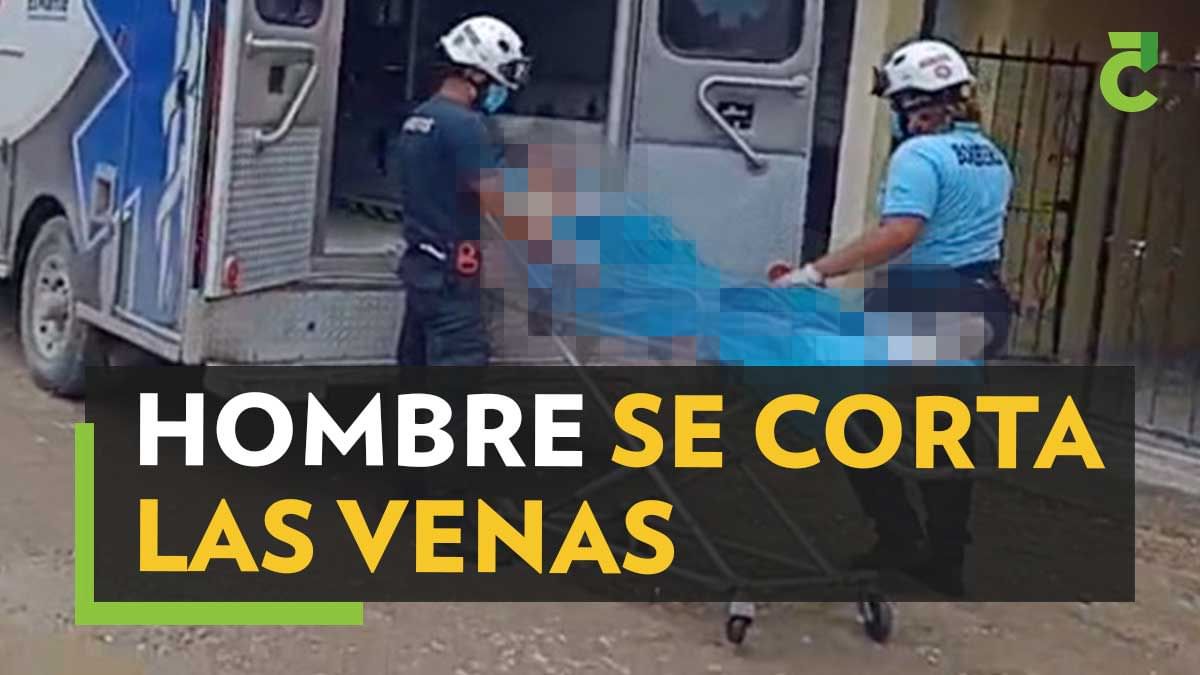 Hombre se corta las venas