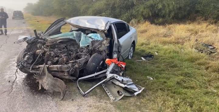 Muere prensado en choque frontal en la carretera Reynosa - San Fernando