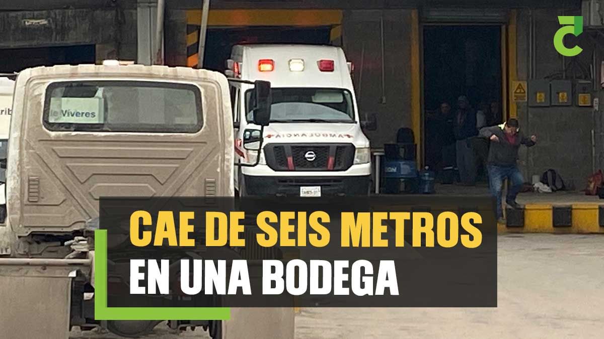 Cae de seis metros en una bodega