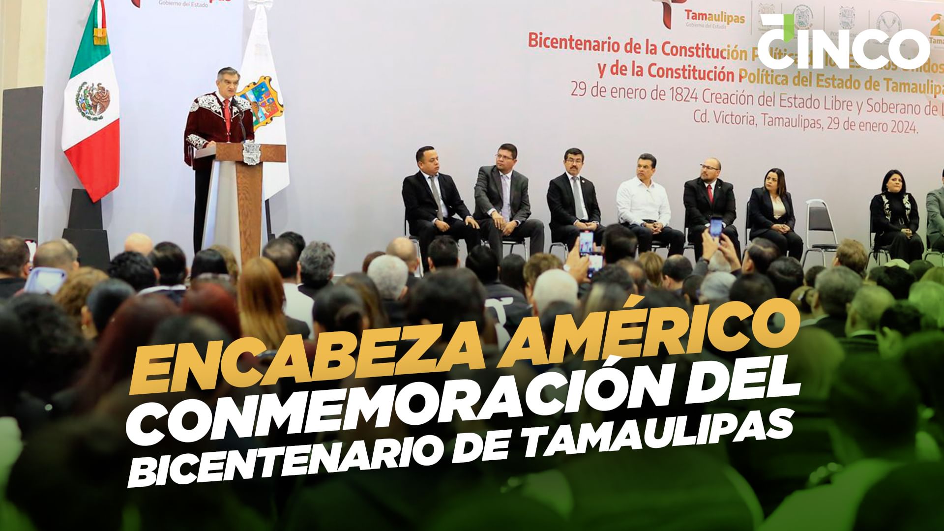 Encabeza Américo conmemoración del Bicentenario de Tamaulipas