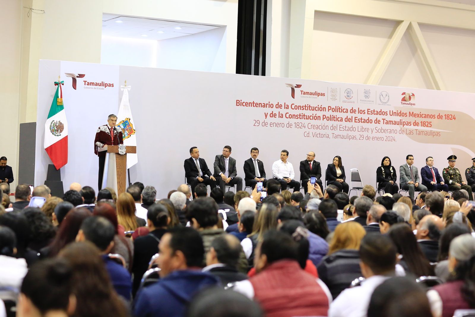 Encabeza Américo conmemoración del Bicentenario de Tamaulipas