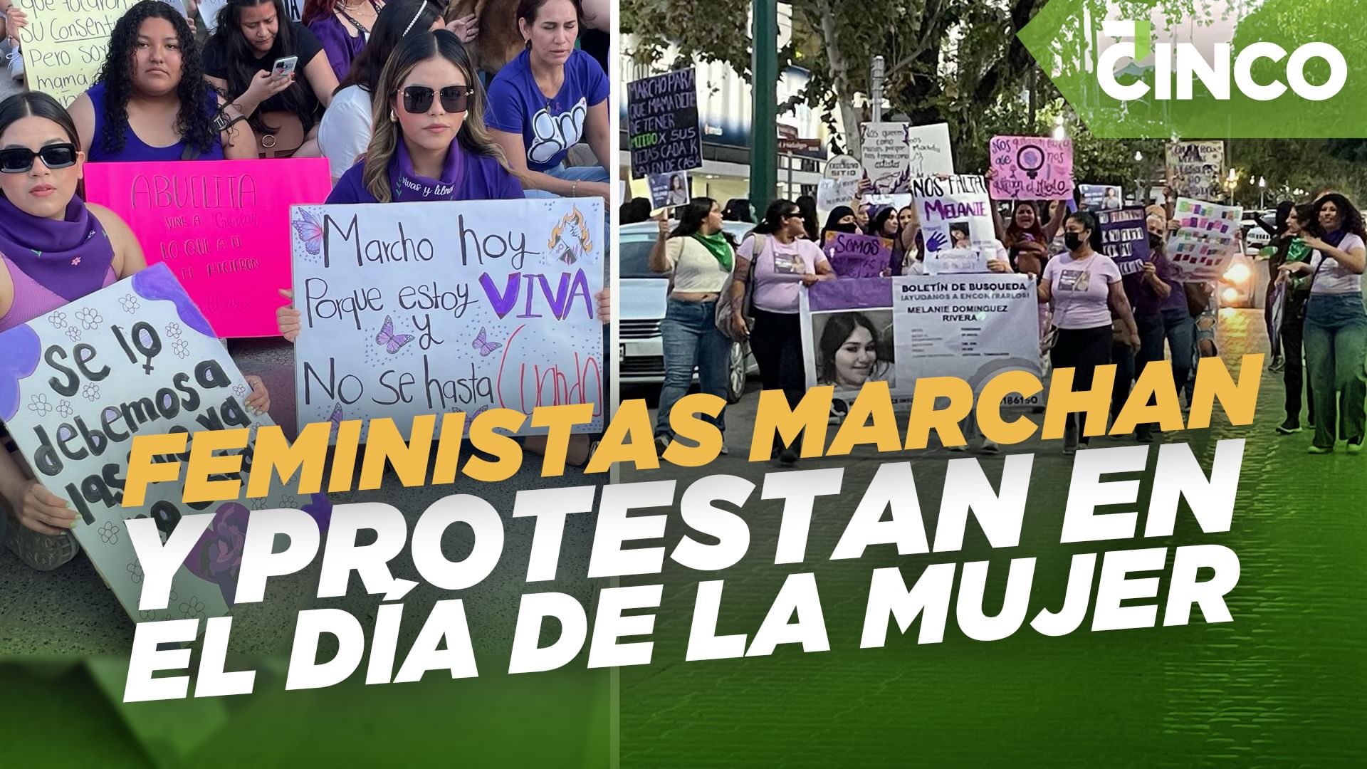 Feministas marchan y protestan en el Día de la Mujer