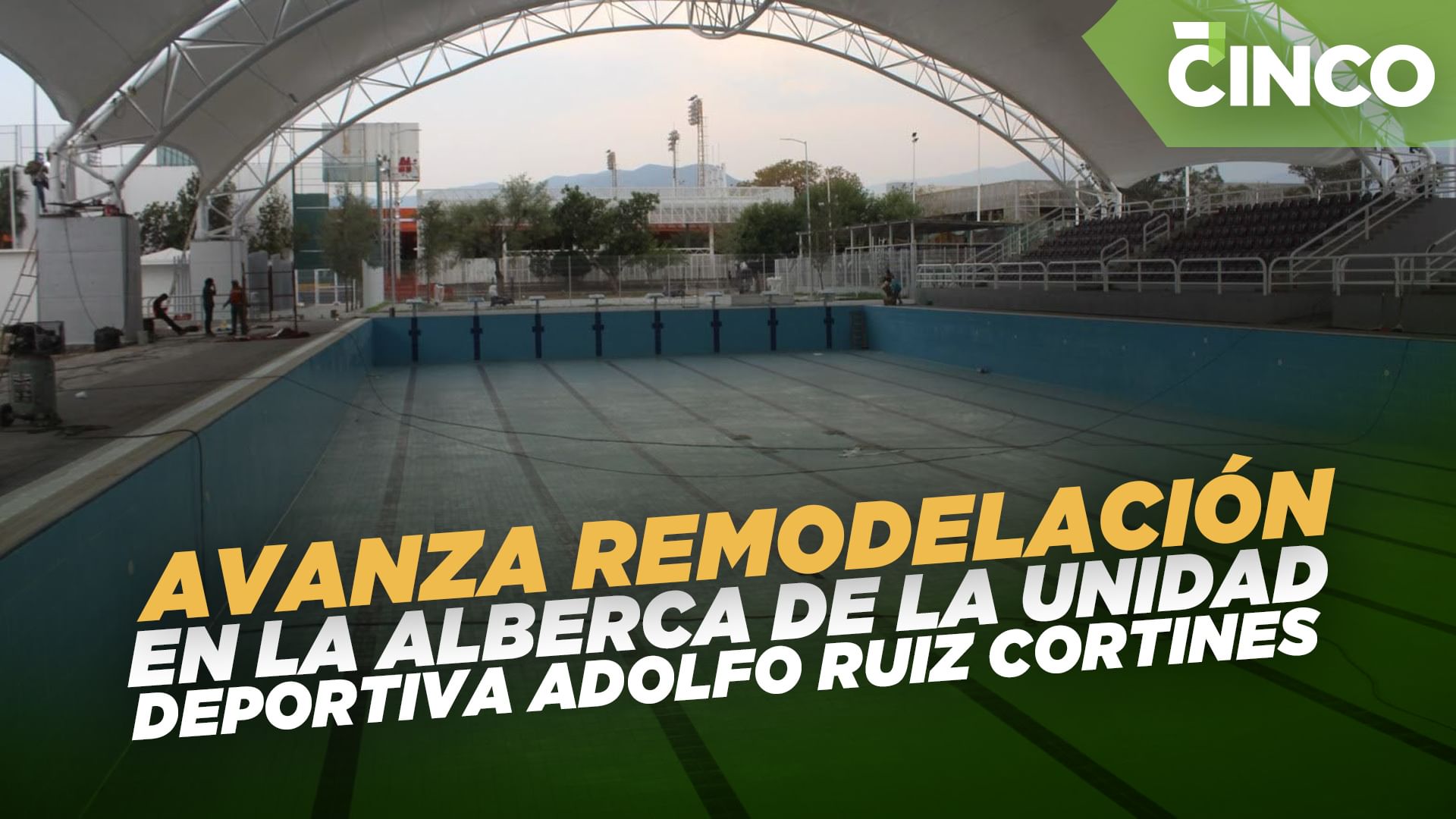 Avanza remodelación en la alberca de la Unidad Deportiva Adolfo Ruiz ...