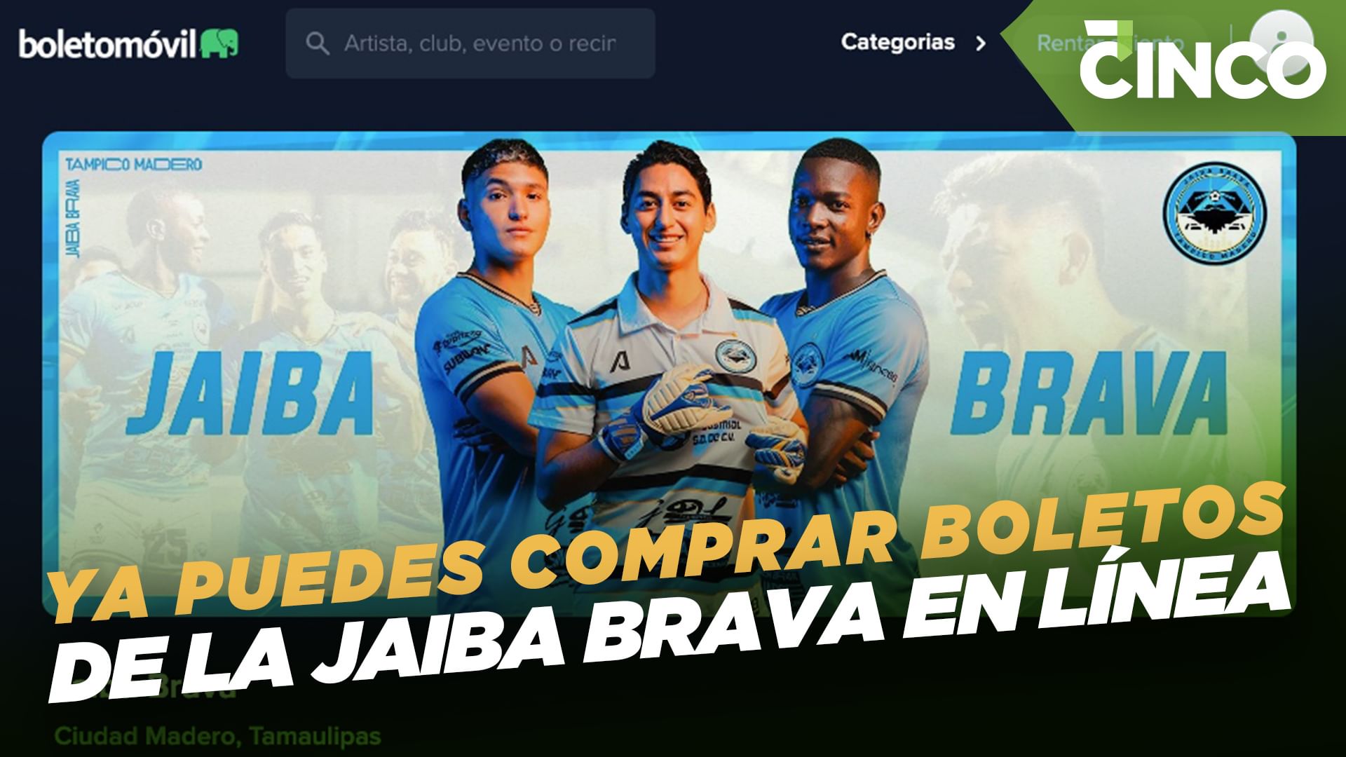 Ya puedes comprar boletos de la Jaiba Brava en línea