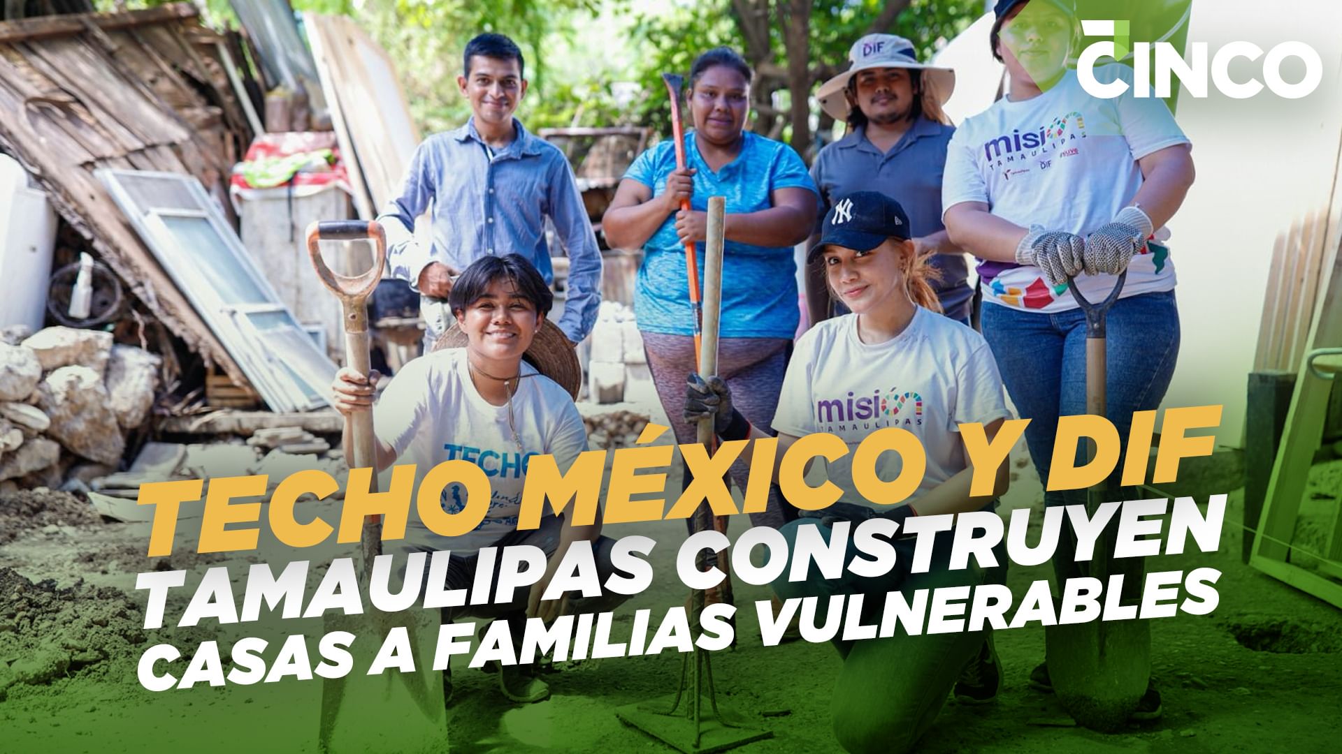 Techo México y DIF Tamaulipas construyen casas a familias vulnerables