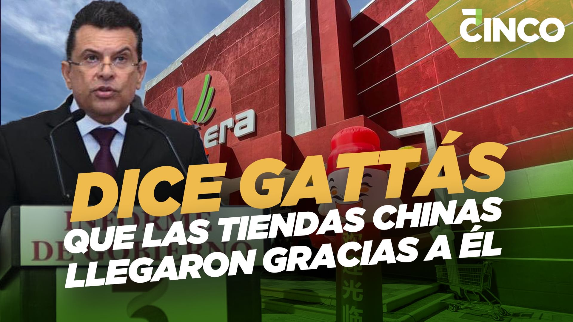 Dice Gattás que las tiendas chinas llegaron gracias a él