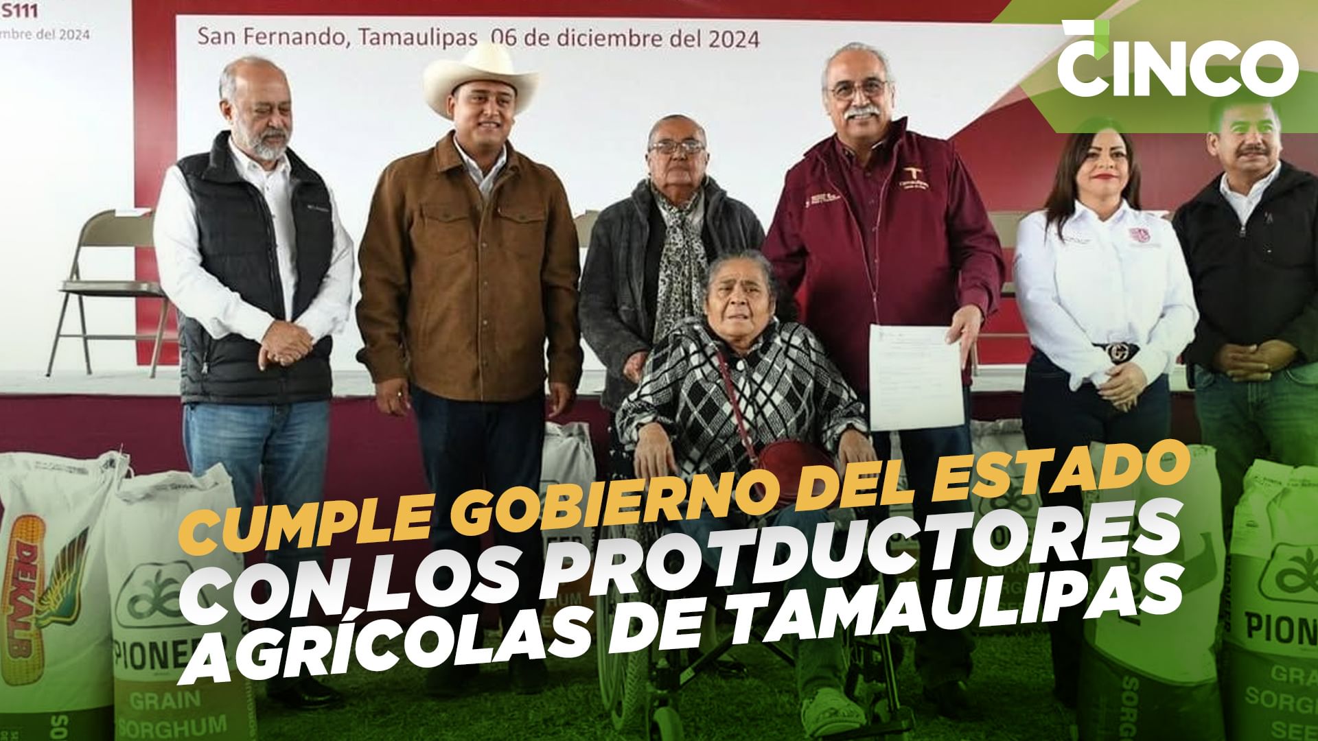 Cumple Gobierno del Estado con los productores agrícolas de Tamaulipas