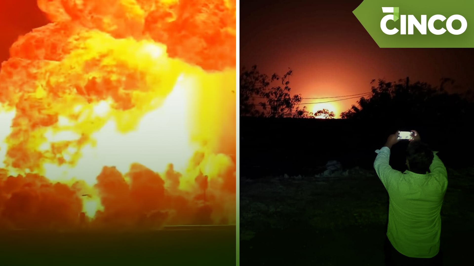 Explosion X Explosión de Space X se ve desde Tamaulipas