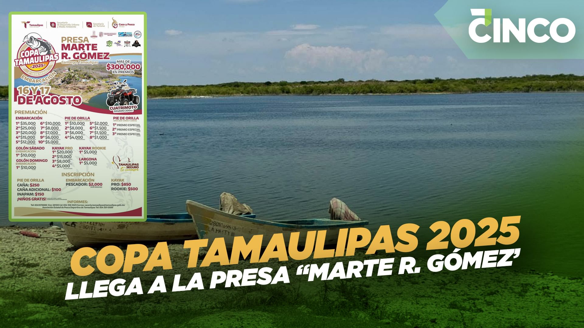 Copa Tamaulipas 2025 llega a la presa “Marte R. Gómez’