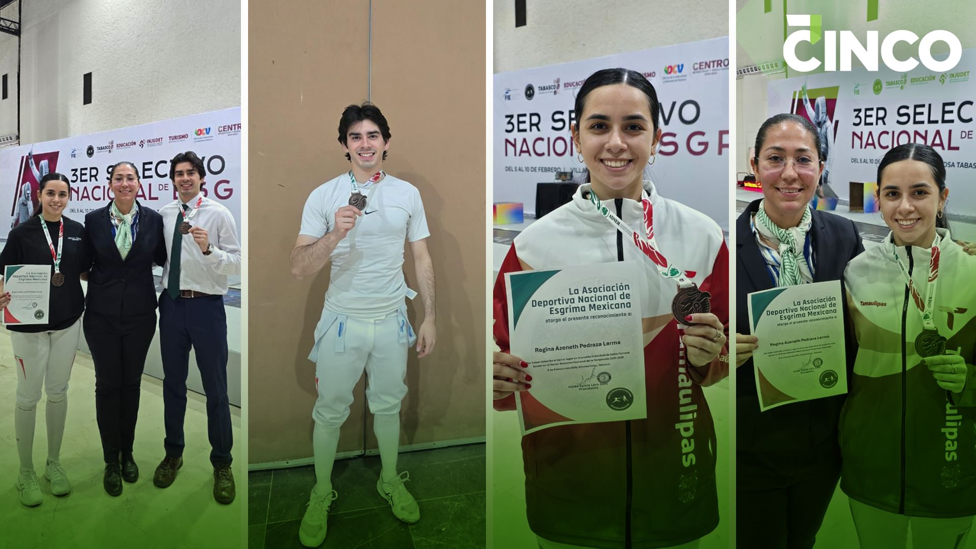 Destacan estudiantes de la UAT en Nacional de Esgrima
