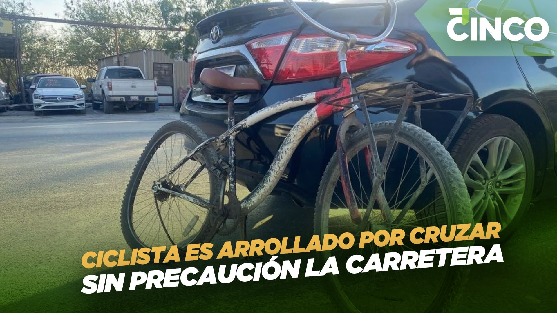 Ciclista es arrollado por cruzar sin precaución la carretera