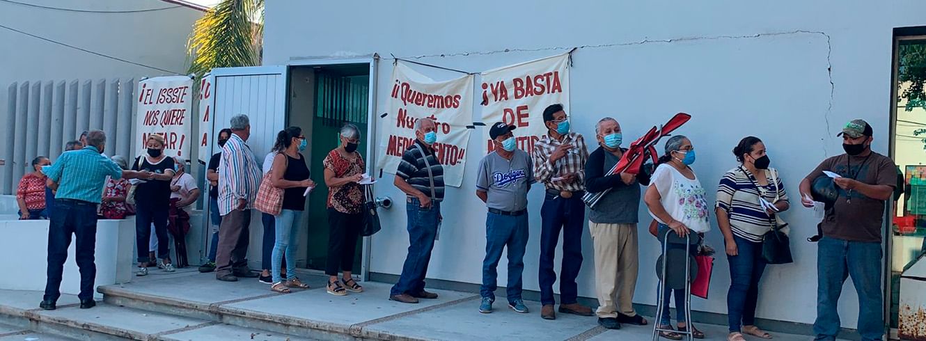 Protestan en el Issste por falta de medicamentos